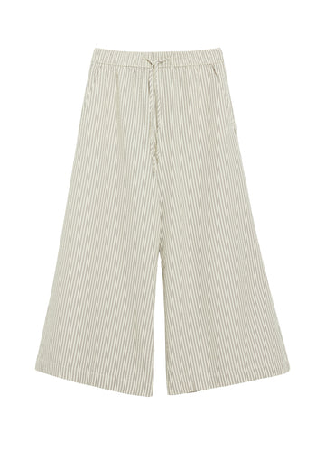 Wide Leg Hose aus Seersucker