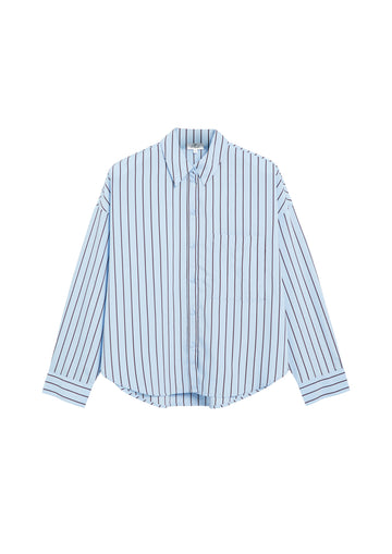 s.Oliver Gestreifte Bluse mit Hemdkragen