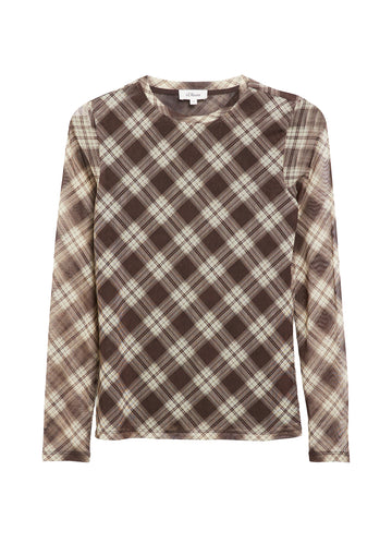 s.Oliver Mesh Shirt mit Karomuster