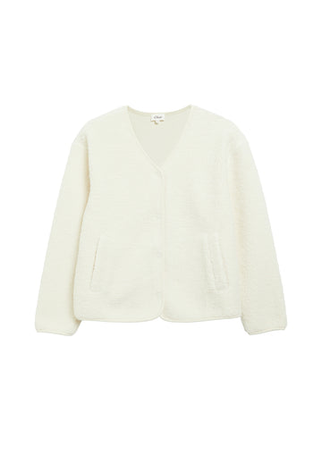 s.Oliver Sweatshirt-Jacke aus Teddy-Plüsch