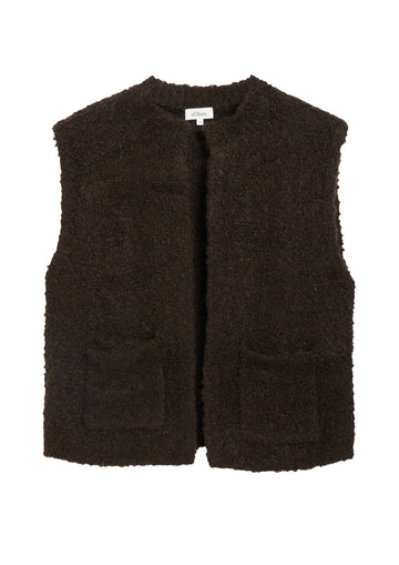 s.Oliver Ärmellose Strickjacke im Wollmix