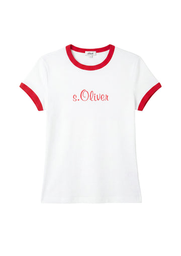 s.Oliver x Heidi Klum: Slim Fit T-Shirt mit Logo