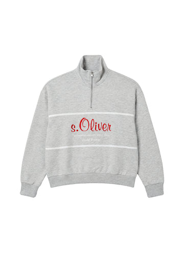 s.Oliver x Heidi Klum: Troyer-Sweatshirt mit Logo