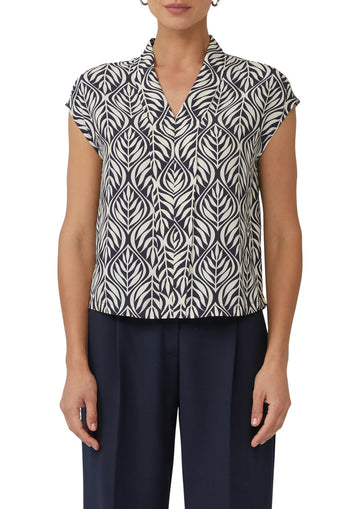 Bluse mit All-over-Print