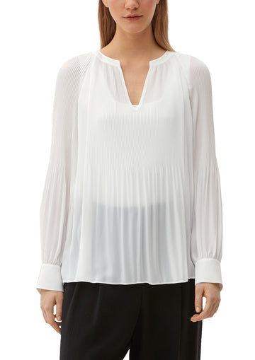 Bluse mit Plissee-Struktur