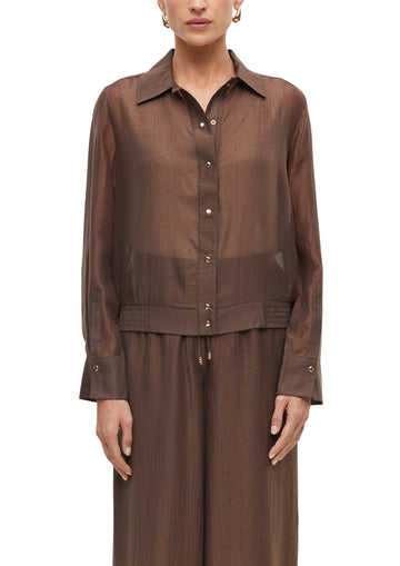 Chiffon-Jacke aus Lyocellmix