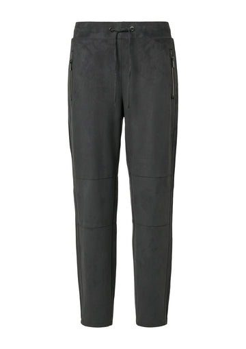 Jogpants in Veloursleder-Optik