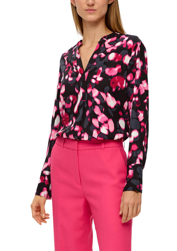 Longbluse aus reiner Viskose
