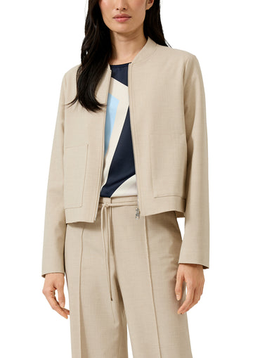 Melierte Jacke im Boxy Fit