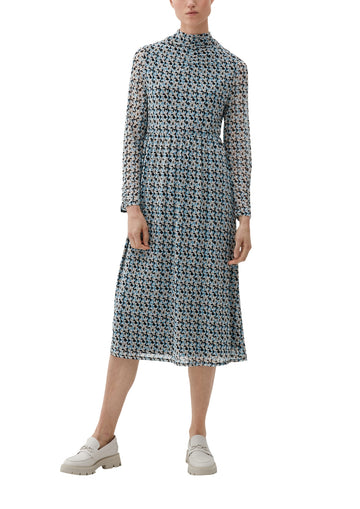 Meshkleid mit Allovermuster