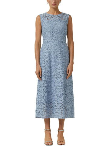 Midikleid mit Spitzendetails