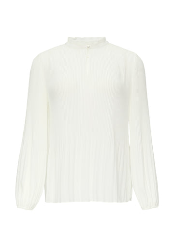 Plissierte Bluse aus Crêpe