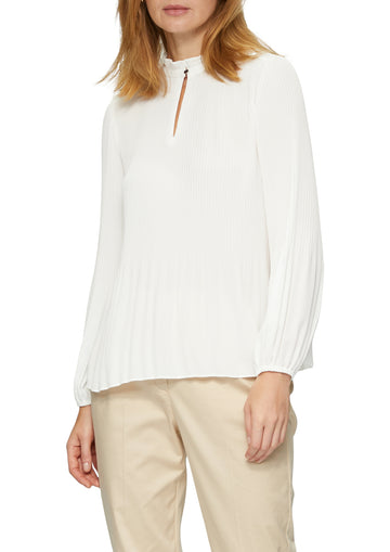 Plissierte Bluse aus Crêpe
