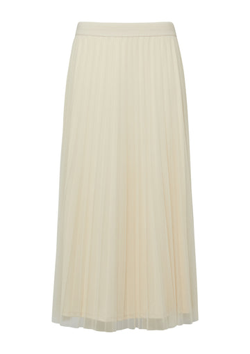 Plissierter Midi-Meshrock