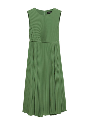Plissiertes Midi-Kleid