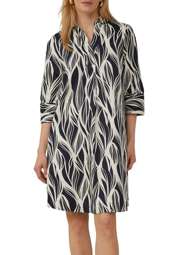 Popeline-Kleid mit Print