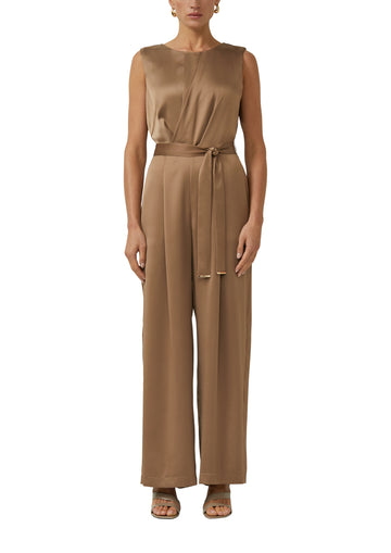 Satin-Overall mit Faltendetails