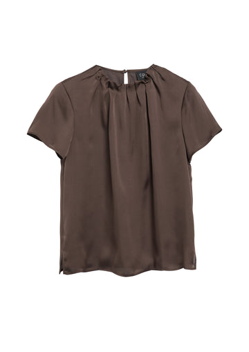 Satinierte Bluse mit Falten-Detail