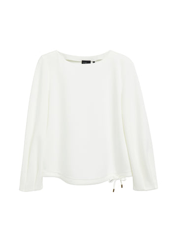 Scuba-Sweatshirt mit U-Boot-Ausschnitt in Relaxed Fit