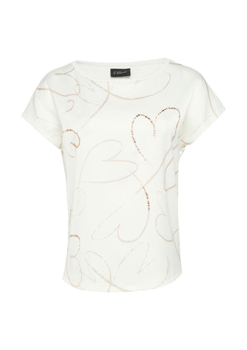T-Shirt im Fabricmix