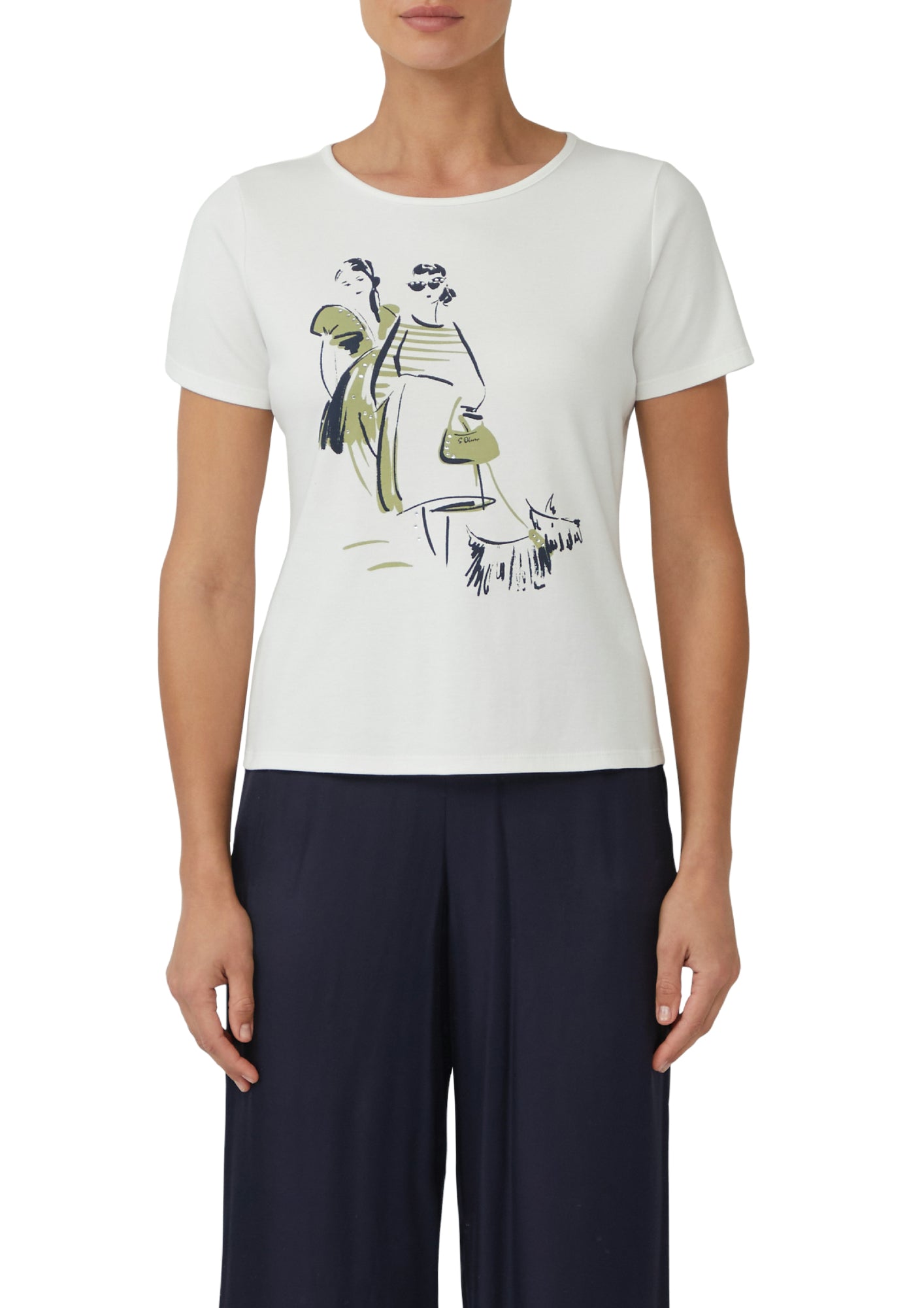 s.Oliver BLACK LABEL T-Shirts  weiß