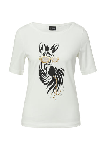 T-Shirt mit Zebra-Artwork