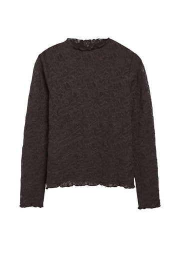 s.Oliver BLACK LABEL Langarmshirt mit Spitze