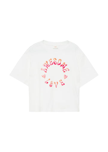 Boxy T-Shirt mit Silicon-Print