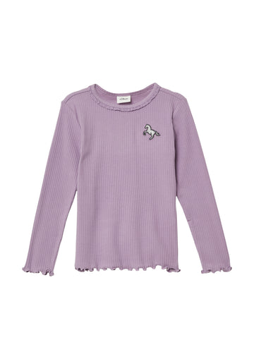 Geripptes Langarmshirt
