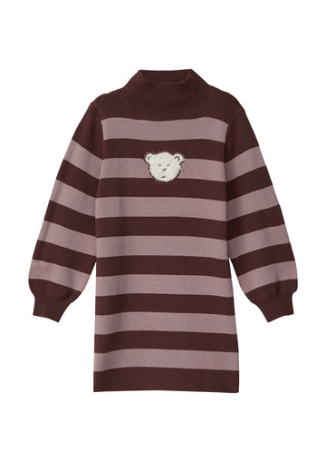 Gestreiftes Strick-Kleid