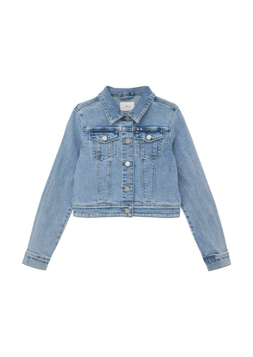 Jeansjacke mit Schmuck-Detail