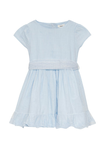 Kleid mit Tüll-Gürtel
