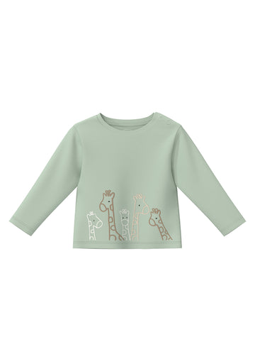 Longsleeve mit Giraffen-Print