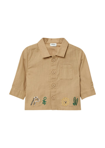 Overshirt mit Stickerei