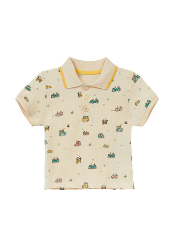 Poloshirt mit All-over-Print