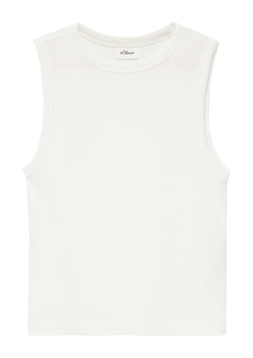 Slim-Fit-Top mit Rippstruktur