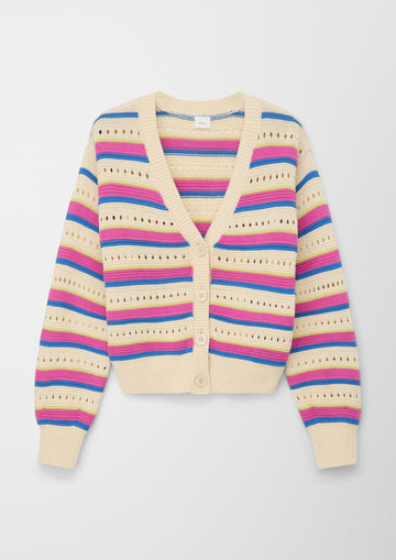 Strickjacke mit Ajourmuster