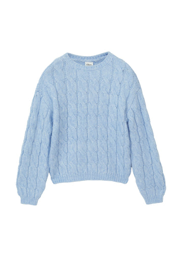 Strickpullover mit Zopfmuster