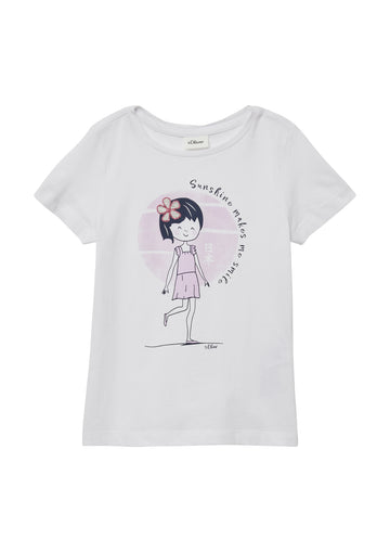 T-Shirt mit Glitzerprint