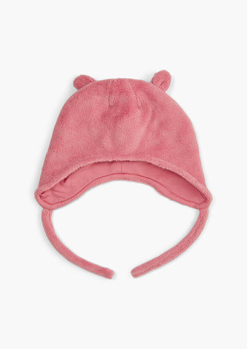 Teddyplüsch-Mütze mit Öhrchen