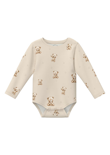 Unisex Langarm-Body mit Bärchen-Print