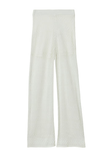 Wide-Leg-Hose aus Ajourstrick