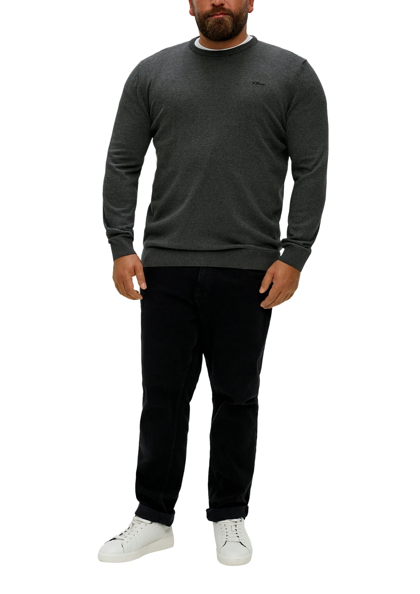 s.Oliver PLUS Pullover  dunkelgrau