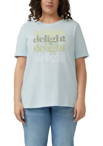 T-Shirt mit Flammgarnstruktur