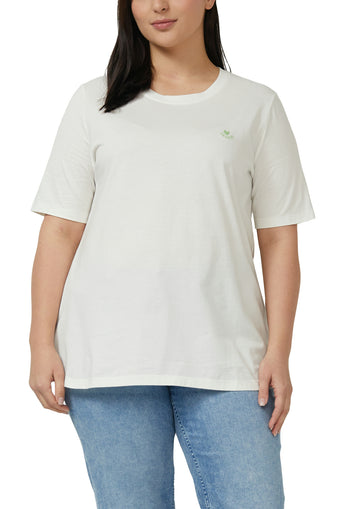T-Shirt mit Herz-Stickerei