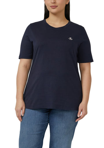 T-Shirt mit Herz-Stickerei