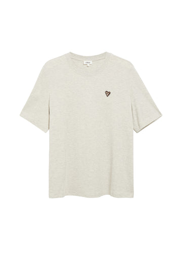 T-Shirt mit Leo-Herz-Applikation