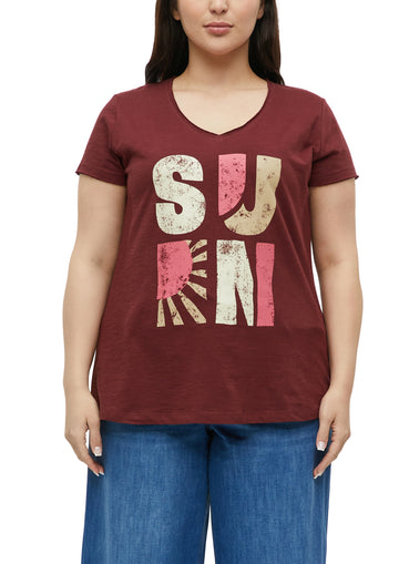 T-Shirt mit offenen Kanten