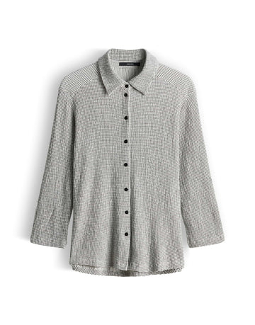 KIXIE Blusenshirt mit gesmokter Karostruktur