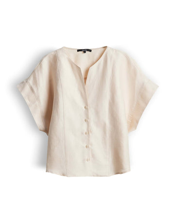 Kragenlose Bluse 
